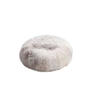 Huxford Grove The Icelandic Sheepskin Ottoman Circular Footstool 60x60cm Natural