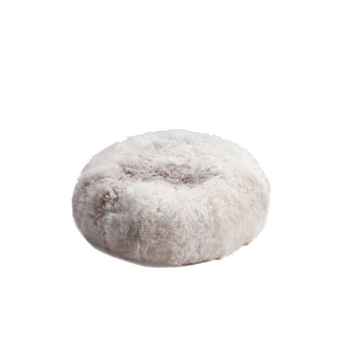 Huxford Grove The Icelandic Sheepskin Ottoman Circular Footstool 60x60cm Natural