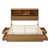Artiss Double Bed Frame with Storage, 4 Drawers, USB and Night Light Natural