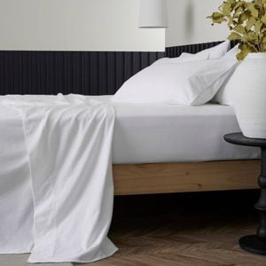 Bedding Co. Flannelette Sheet Set 100% Organic Cotton White Double
