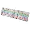 Mechanical Gaming Keyboard Linear Blue Switch - White