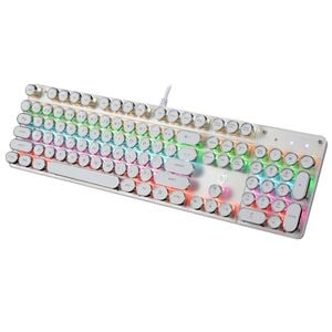 Mechanical Gaming Keyboard Linear Blue Switch - White