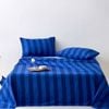 Blue Stripe 100% Cotton Bedding Sheet Set - King Size