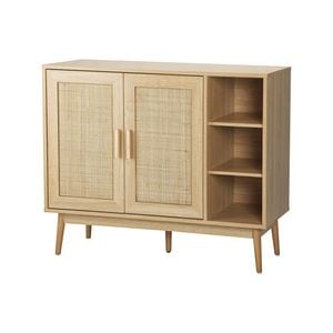 Oikiture Shoe Rack Shoes Storage Cabinet Sideboard Organiser Rattan Cupboard
