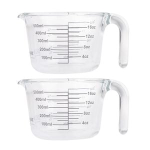 2PK Daily Bake Borosilicate Glass 2-Cup/500ml Measure Jug - Clear