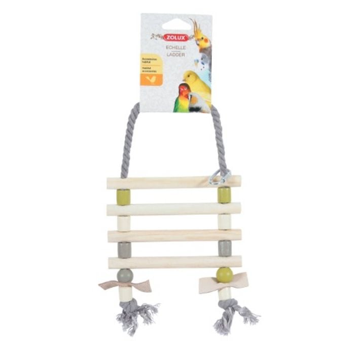 Zolux Bird Rope Ladder With Leather- Assorted Colours