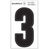 Sandleford Cut Out Numeral "3" 85mm Black Self Adhesive