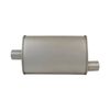 Outlaw Aluminised Steel 2-1/4" Turbo Style Muffler Centre Inlet / Offset Outlet