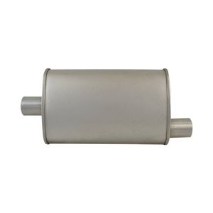 Outlaw Aluminised Steel 2-1/4" Turbo Style Muffler Centre Inlet / Offset Outlet