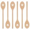 Argon Tableware Wooden Heart Cooking Spoons - 30cm - Pack of 6