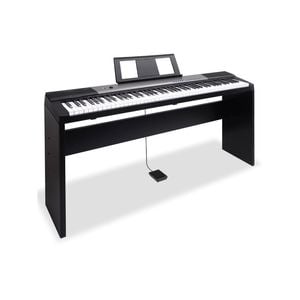 Karrera 88 Keys Electronic Keyboard Piano with Stand Black