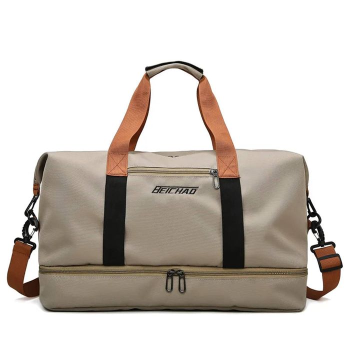 Lifebay Nylon Travel Gym Duffel Bag Khaki