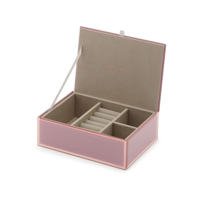 One Six Eight London Sara Dusty Rose Medium Jewellery Box (with Insert)