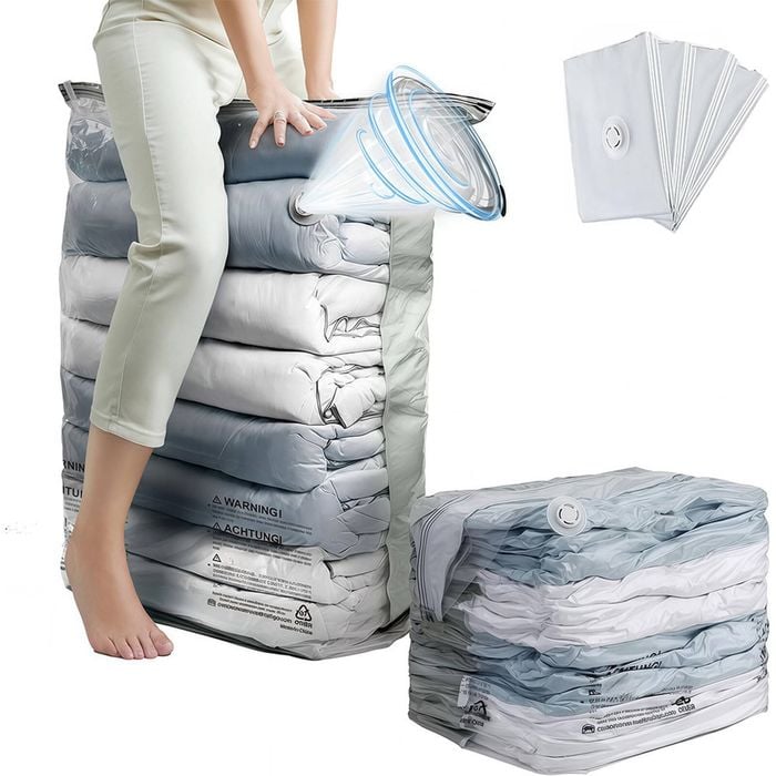 Catzon 4pack Vacuum Storage Bag Jumbo Cube For Clothing Comforters