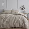 Bedding Co. Quilt Cover Set 100% French Flax Linen Natural Single
