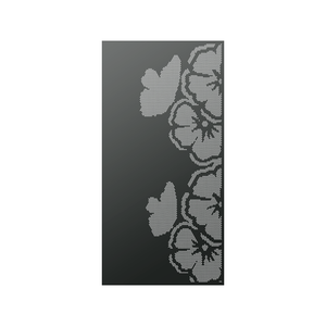 Walpix 1775 x 875 x 2.0mm Perforated Aluminium Decorative Screen Folded Profile Mallow - Charcoal