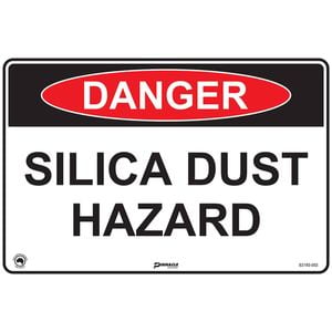 Pinnacle 600 x 400mm Metal Danger Silica Dust Hazard Sign 