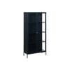 Modern Furniture CARMEL 90x190cm 2 Door Glass Display Cabinet - Black