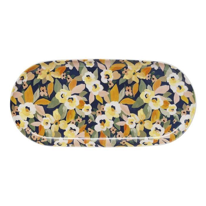 Ecology Impatiens Floral Oval Serving Platter 33x16cm