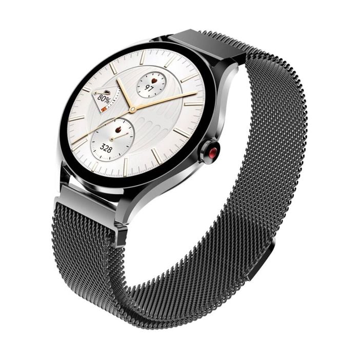 HiFuture AURA2 Women's Sleek Bluetooth Smart Watch iOS/Android Compatible Black