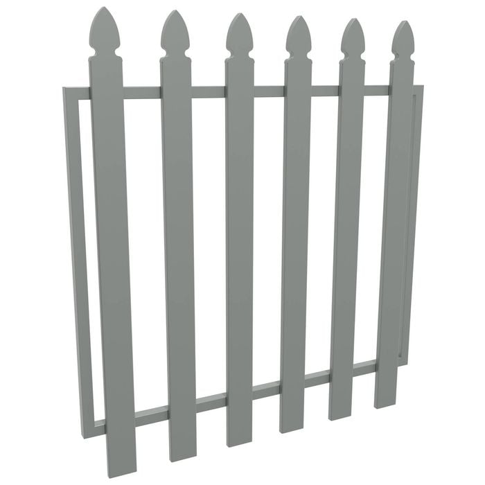 ProtectorAl 975 x 1000mm Palladium Silver Aluminium Bishop Garden Gate