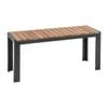 Bolero Rectangular Steel And Acacia Benches 1000mm (pack Of 2) - Cafe Benches (ds154)