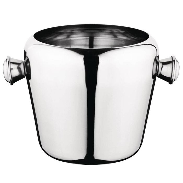 Olympia Mini Ice Bucket Stainless Steel Mirror Finish 1ltr 115x125mm Commercial Barware