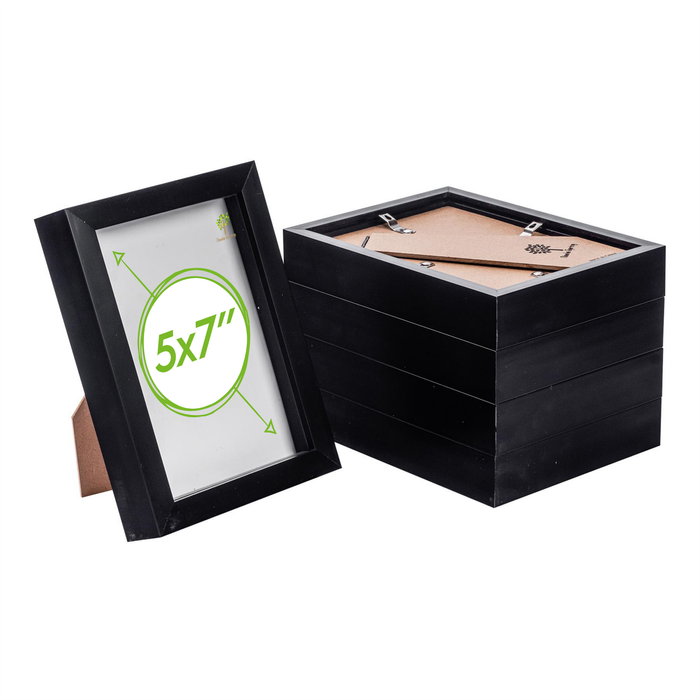 Nicola Spring Box Picture Glass Photo Frame, Standing & Hanging - For 5x7" (13x18cm) Photos  - Pack Of 5