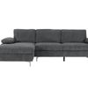 Kaveah Corduroy Sofa With Left Chaise - Grey