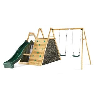 Plum Play AU Climbing Pyramid with Slide & Swings Jungle Gym for Kids Outdoor