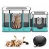 Advwin 2in1 Portable Pet Playpen Foldable Cat Playpen Puppy Kitten Exercise Pen