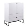 Modern Furniture SVANA Tall Sideboard 100cm - White