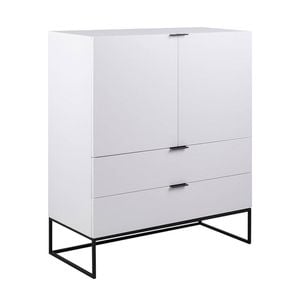 Modern Furniture SVANA Tall Sideboard 100cm - White