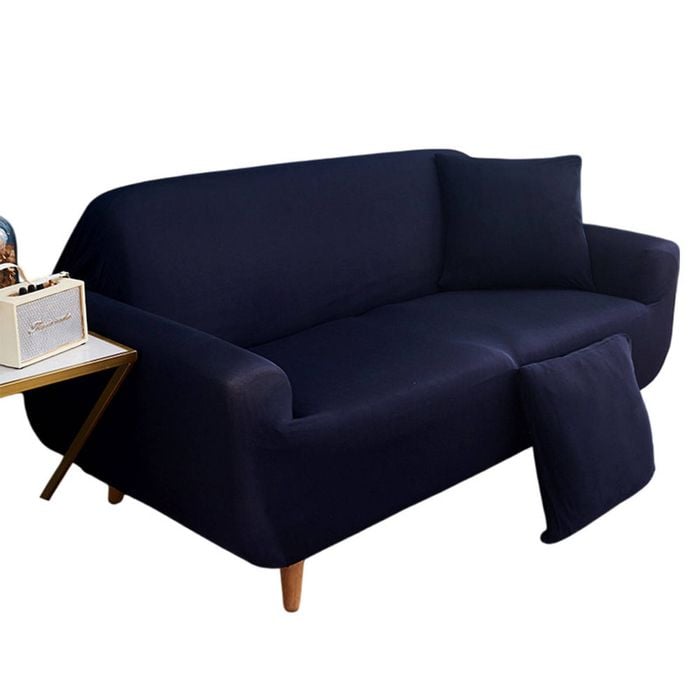 Catzon 2 Seater Stretch Sofa Cover Non-slip Polyester Printing Elastic Bottom
