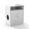 Costway Cat Litter Box Enclosure Cabinet Wooden Pet Washroom Furniture