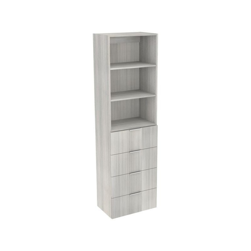 Lugna 2048 x 600 x 380mm Mist 2 Shelf And 4 Drawer Robe Insert