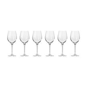6pc Krosno Harmony 430ml Stemmed Red Wine Glass Set - Clear