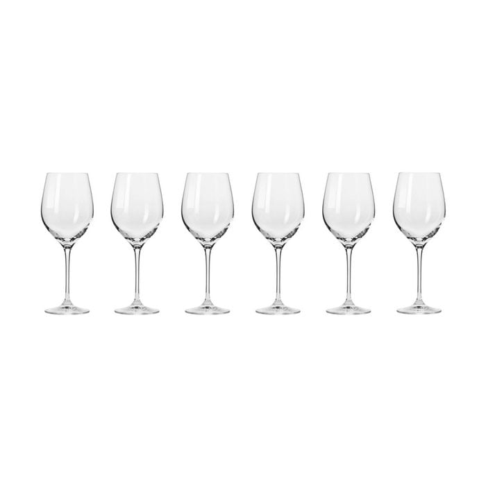 6pc Krosno Harmony 430ml Stemmed Red Wine Glass Set - Clear