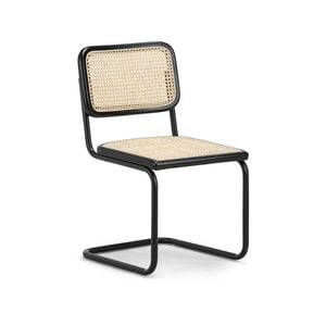 Blaire Set of 2 Natural & Black Rattan Cantilever Dining Chair