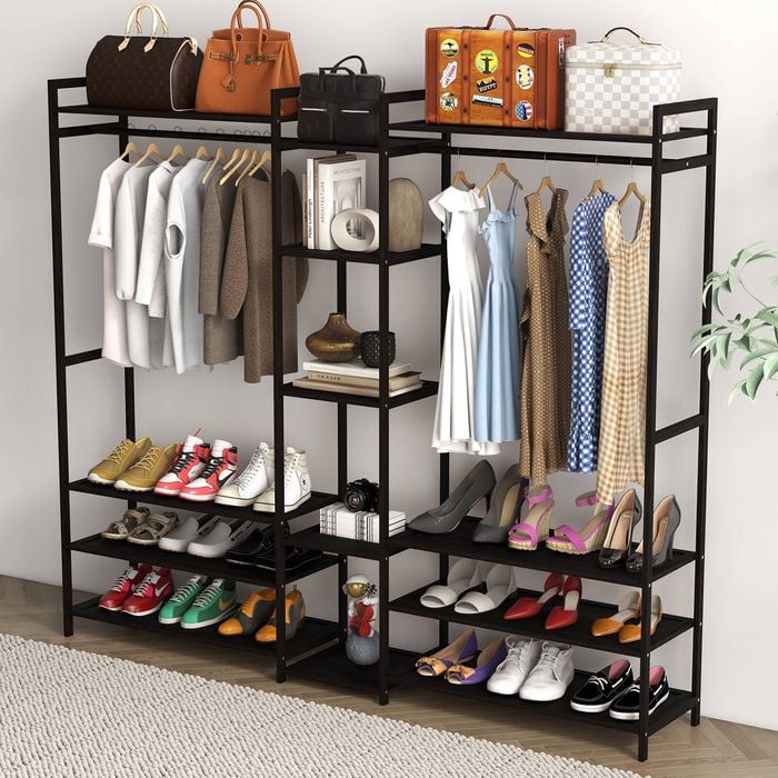 Bamboo Clothes Racks At Home Depot Milano Decor Multifunctional