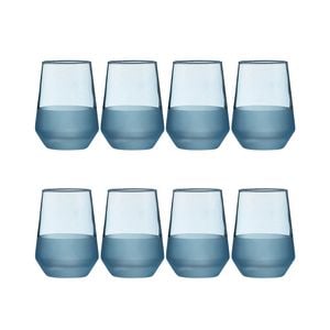 2x 4pc Ladelle Panama Tumbler Durable Beverage Glass Set Kitchen Glassware Ocean