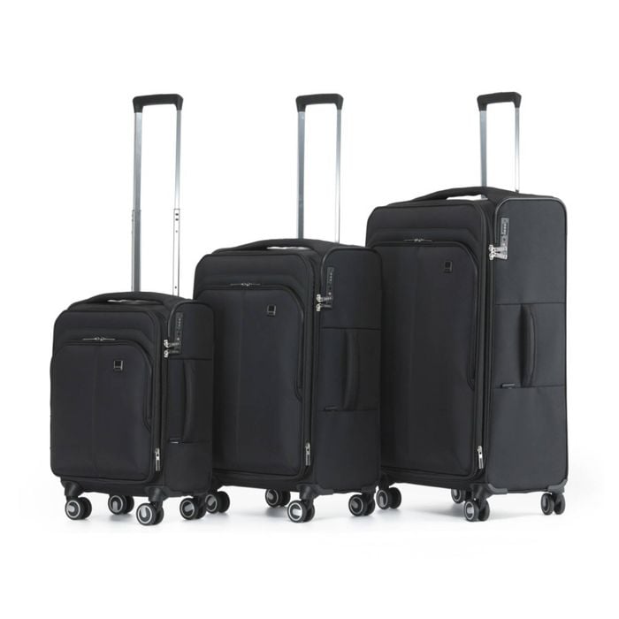 3pc Tosca Grange Lockable Trolley Travel Suitcase/luggage Set Black