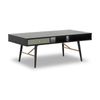 Modern Furniture OMARI 117cm Black & Green Oak Coffee Table