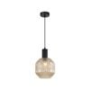 CLA Lighting MARACA Interior Glass Jar With Quadrilateral Segment Pendant Light- Amber