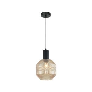 CLA Lighting MARACA Interior Glass Jar With Quadrilateral Segment Pendant Light- Amber