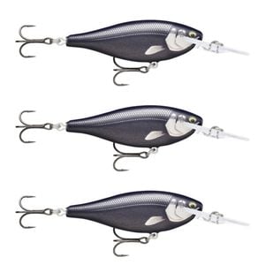 3x Rapala 7.5cm Shad Rap Elite (Floating) Fishing Lures - Gilded Matte Black UV