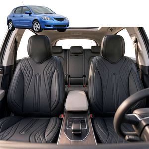 Australian Goose Front Seat Covers for Mazda 3 2004 - 2009 (BK) - PU Leather, Black (2pc)