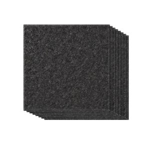 8Pcs 600*600*12mm  Acoustic Panel Soundproof Panels Sound Absorbing Wall Ceiling Board - Sesame Black