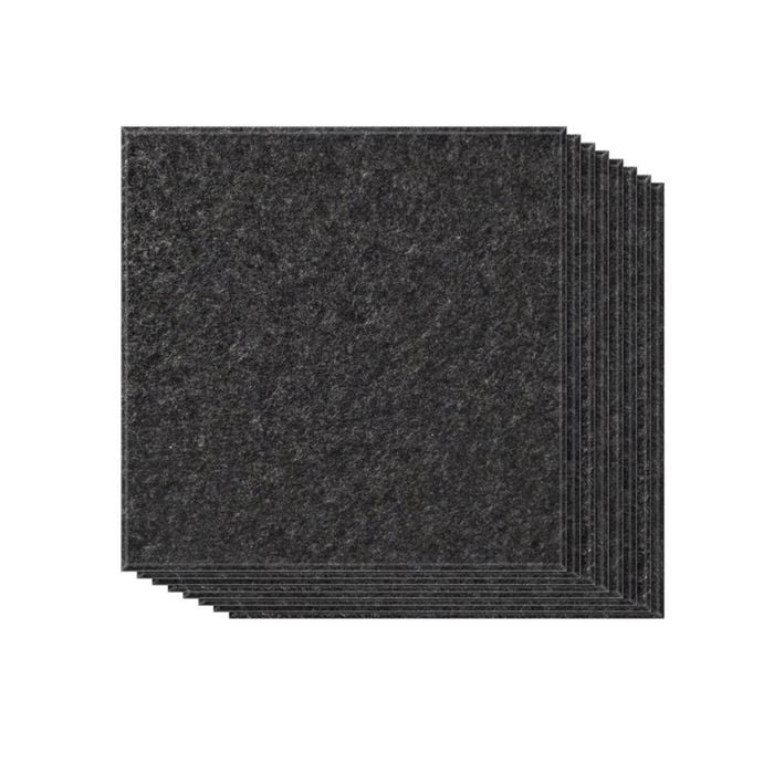 8Pcs 600*600*12mm  Acoustic Panel Soundproof Panels Sound Absorbing Wall Ceiling Board - Sesame Black