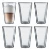 Bodum 10110-10-12  Canteen Double Wall, Large, 0.4l - 6pc Glass Set Clear